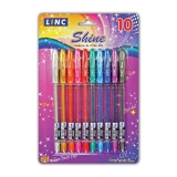 Набор гелевых ручек Linc Shine с блестками 10шт